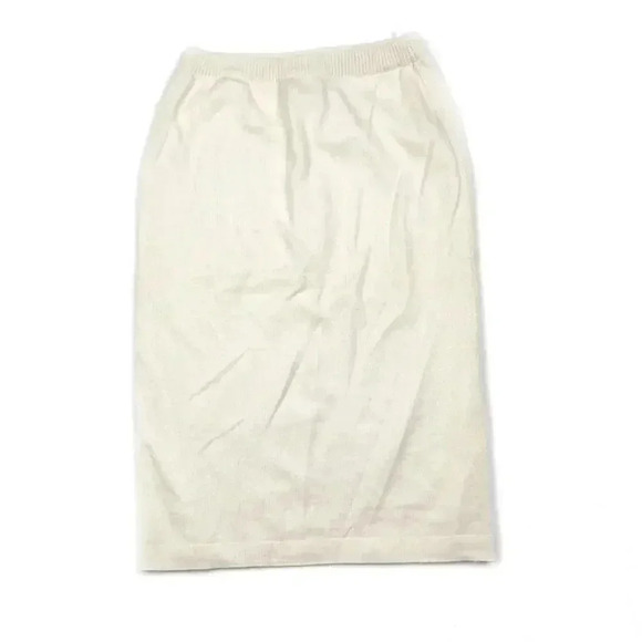 Vintage Gispa Cream Knit Italian Pencil Skirt - Picture 1 of 5